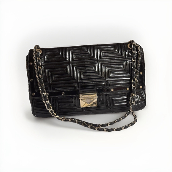 Gianni Versace Quilted Patent Leather Shoulder Bag - Picture 8 of 16